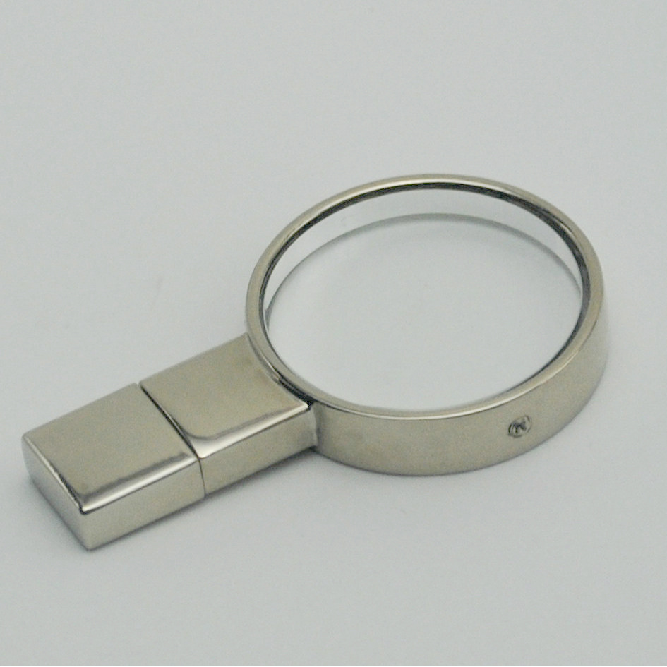 Round Crystal USB Disk Laser Engraving Logo
