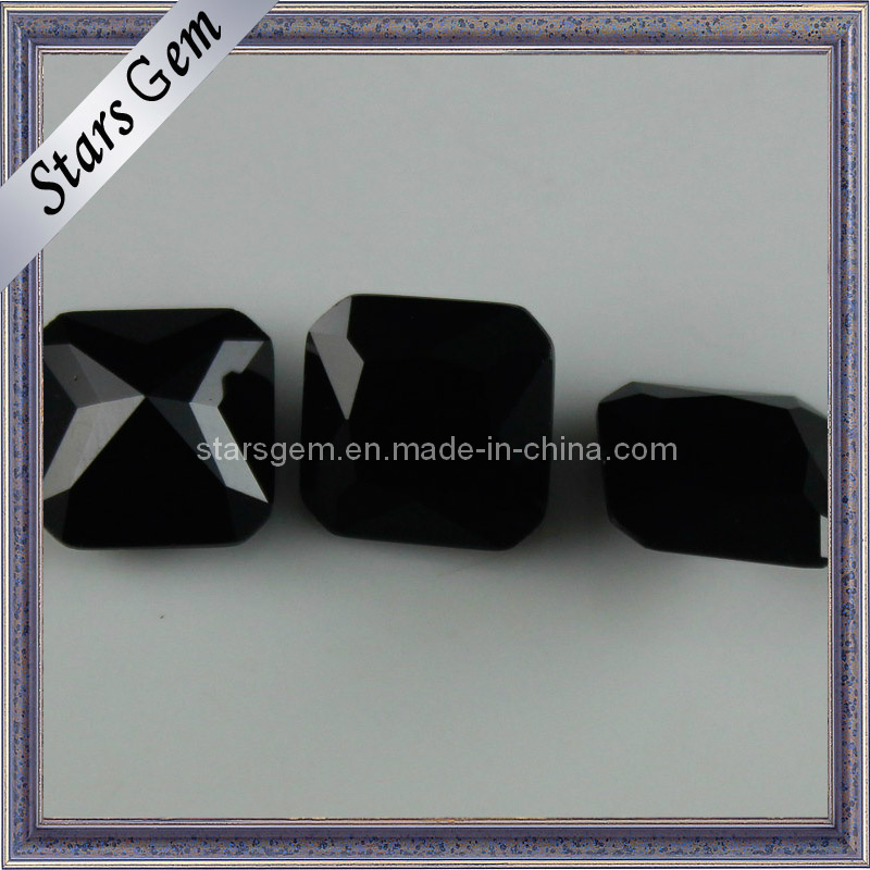 Low Price Square Octangon Black Glass Bead