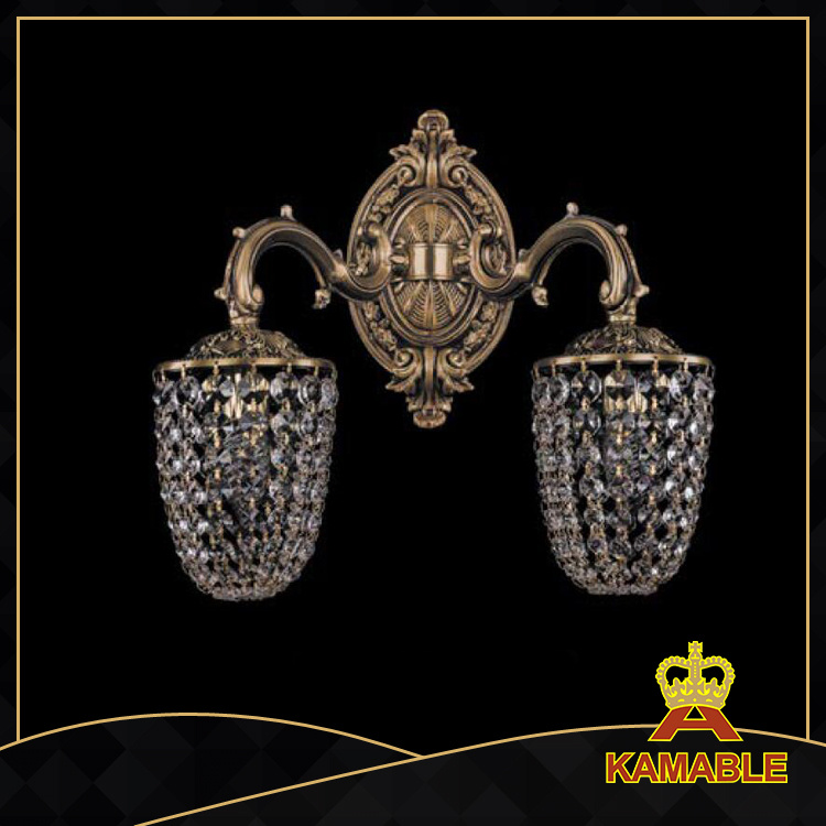 Hotel Classic Aristocratic Crystal Wall Lamp (1705-2FP)