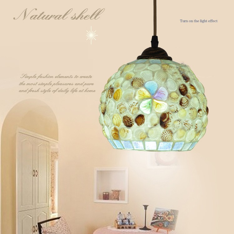 Modern Originality Acrylic Shell Semi Pendant Lamp