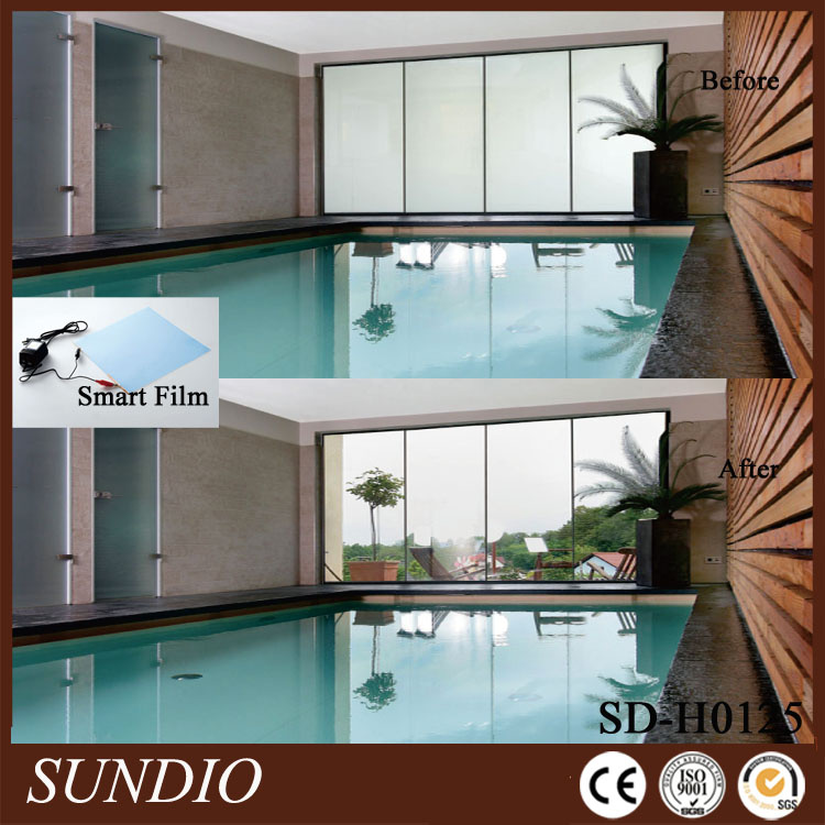 Electric Privacy Smart Glass, Self Adhesive Smart Glass Film, Switchable Smart Glass
