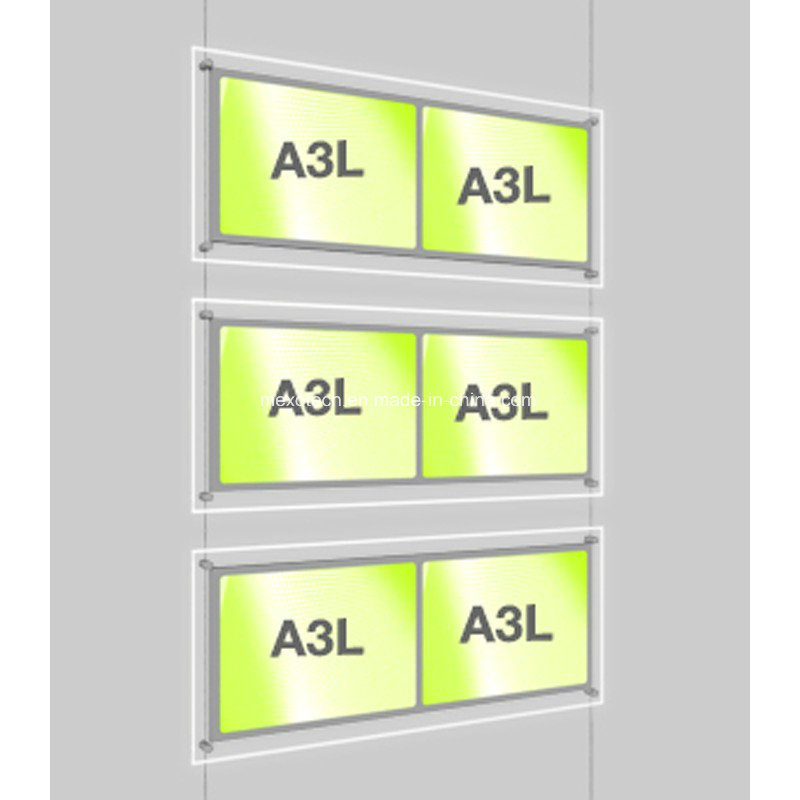 Acrylic LED Light Pockets for Real Estate Window Display