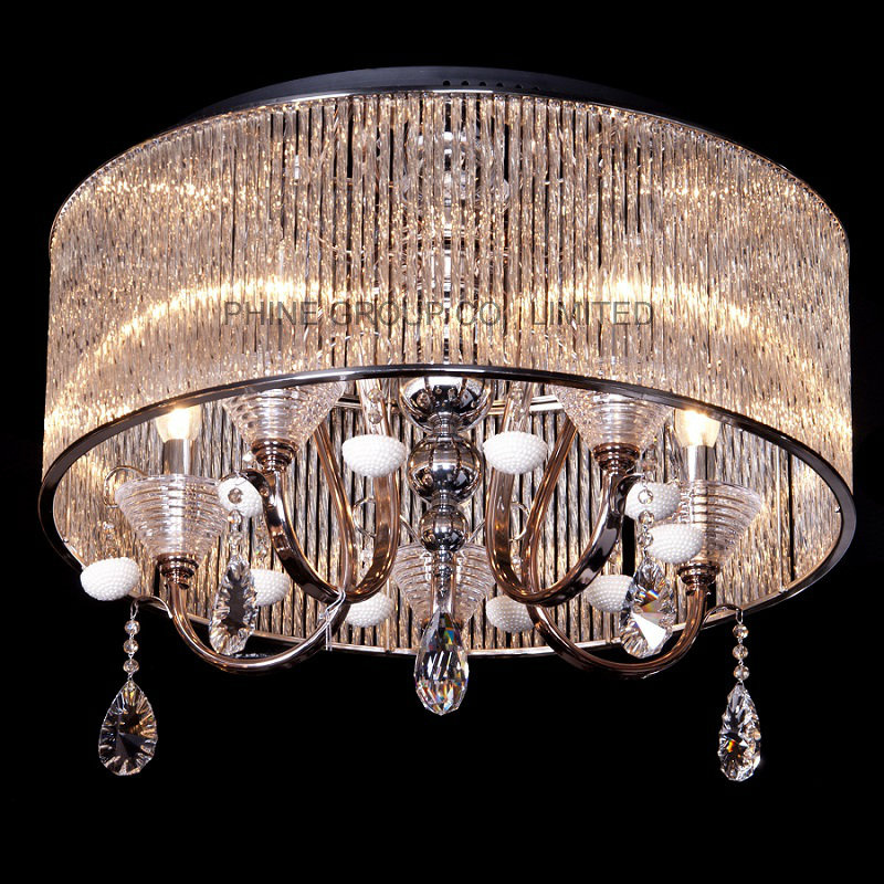 LED Round Modern Crystal Reading Room Indoor Decorative UL Ceiling Lamp