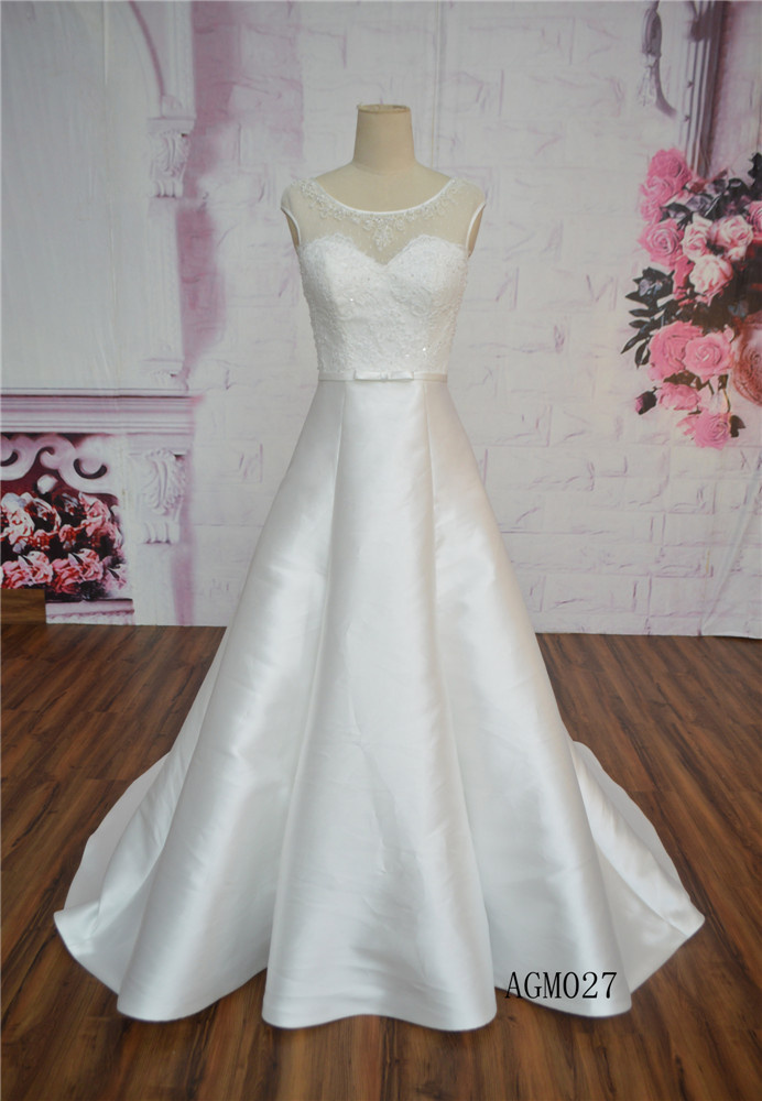 Sexy A-Line Wedding Dress Satin