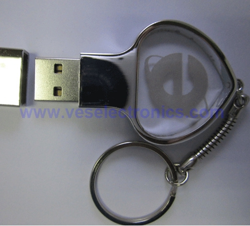 Promotional Gift Crystal USB Pen Drives Flash Drive with 3D Logo