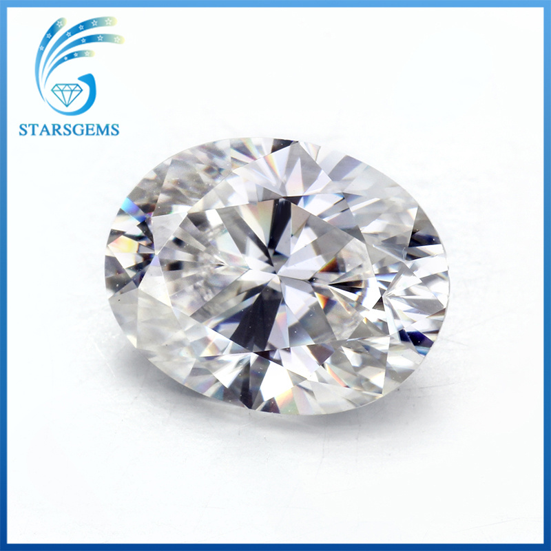 Hot Sale 7X9mm 1.5 Carats Oval Crushed Ice Cut White Synthetic Moissanite