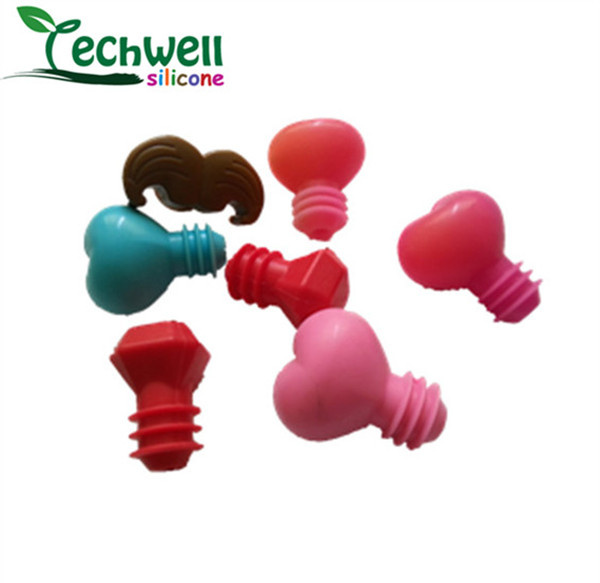 Non-Toxic Colorful Food Grade Silicone Set Wine Stopper