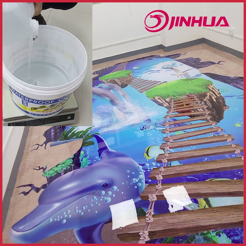 Clear Epoxy Resin and Hardener for Crystal Epoxy 3D Floor Coating
