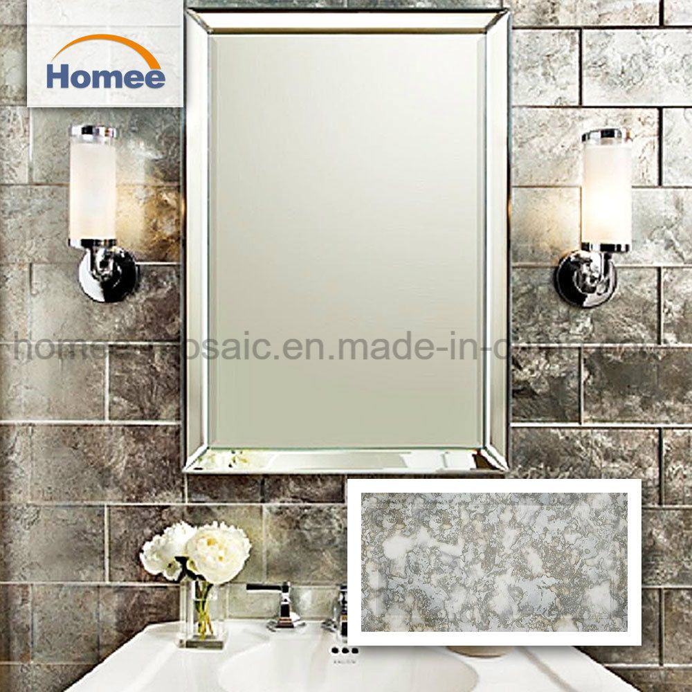 Antique Looking Subway Tile Kitchen Backsplash Crystal Mirror Glass Mosaic