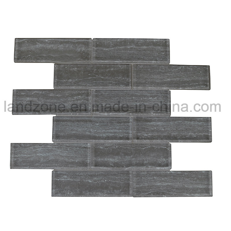 New Design Light Grown Brick Glass Mosaic Tile