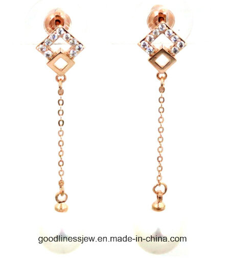 Earring Jewelry Korean Female Pearl Earrings Long Chain Earrings 925 Sterling Silver Crystal Jewelry