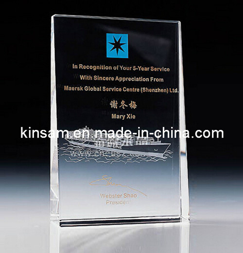 China Supplier Crystal Award with Stand for Souvenir Gifts (KS04147)