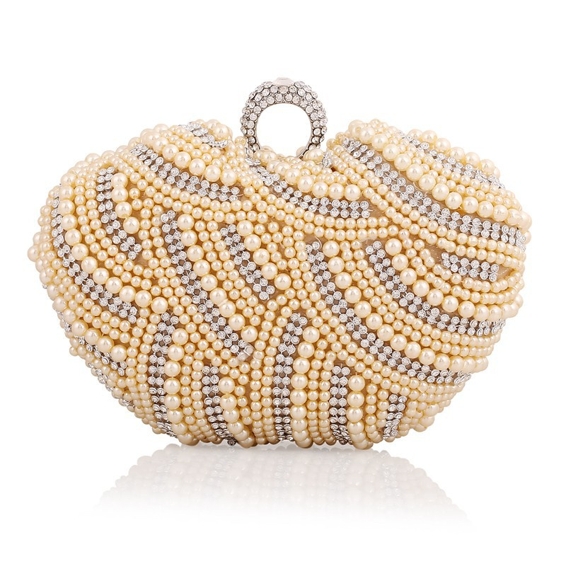 High Quality Stylish Fashion Women Bag Designer Pearl Clutch Handbag