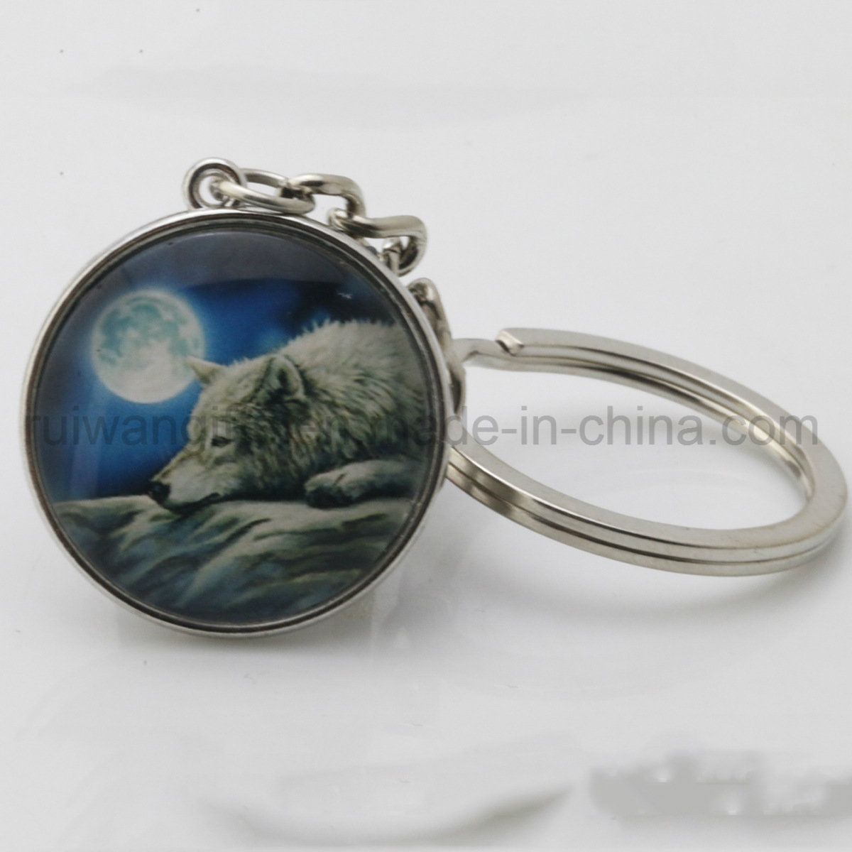 Custom Metal Crystal Glass Keychain for Promotion