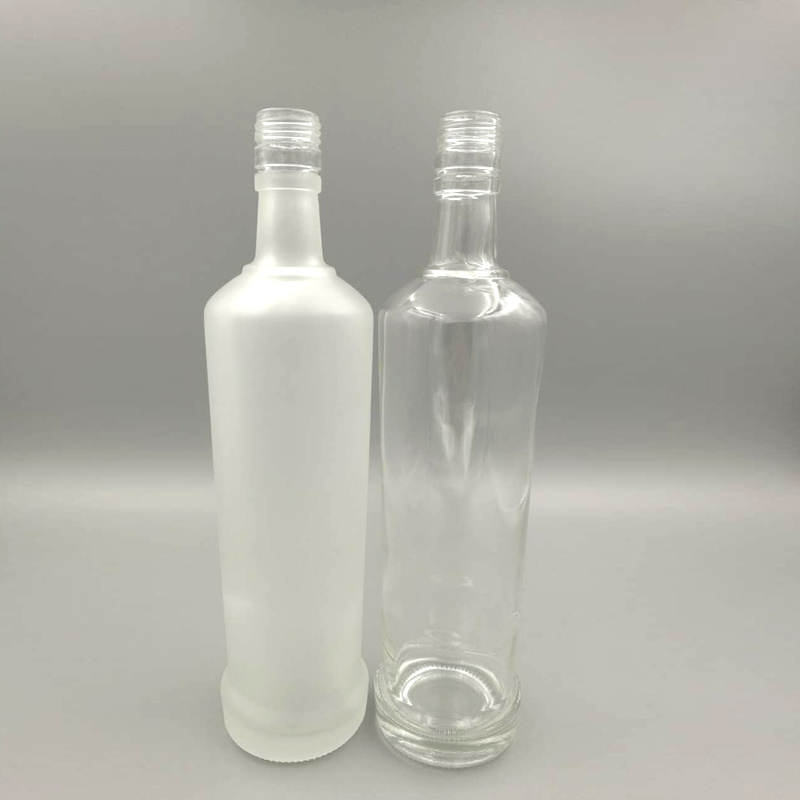 Empty Vodka Glass Bottle Whisky Bottle with Screw Cap
