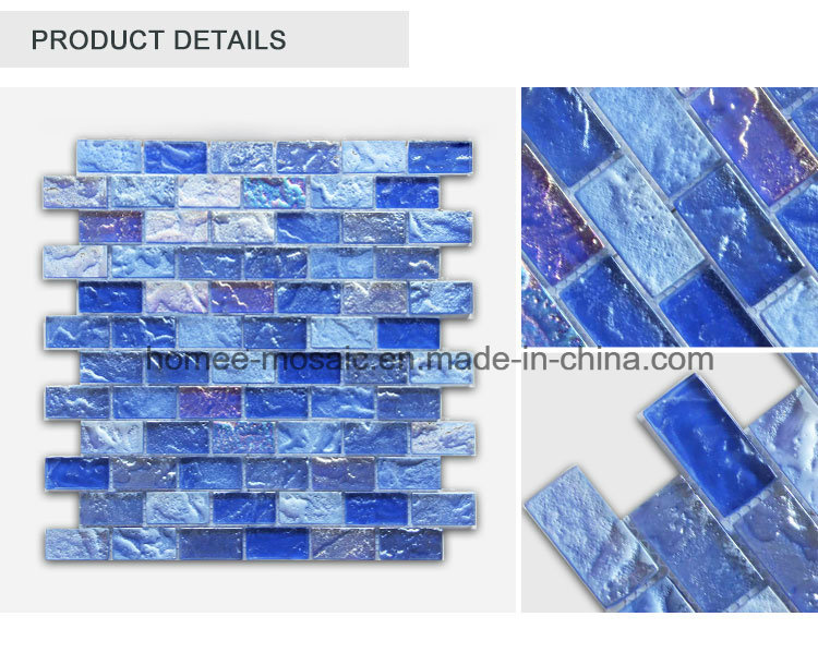 Iridescent Crystal Glass Swimming Pool Mosaic Tile
