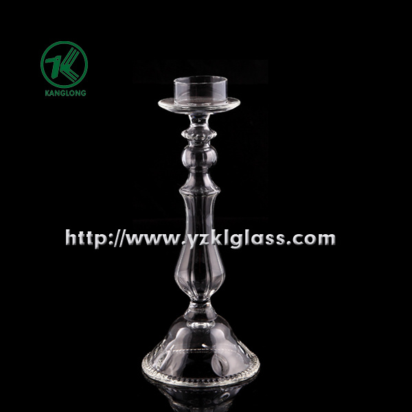 Clear Glass Candle Holder for Wedding Decoration (h: 25cm)