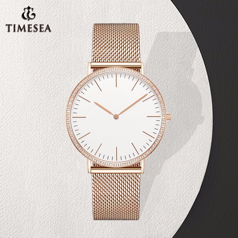 Fashion Sapphire Crystal Custom Wrist Stainless Steel Watch for Woman