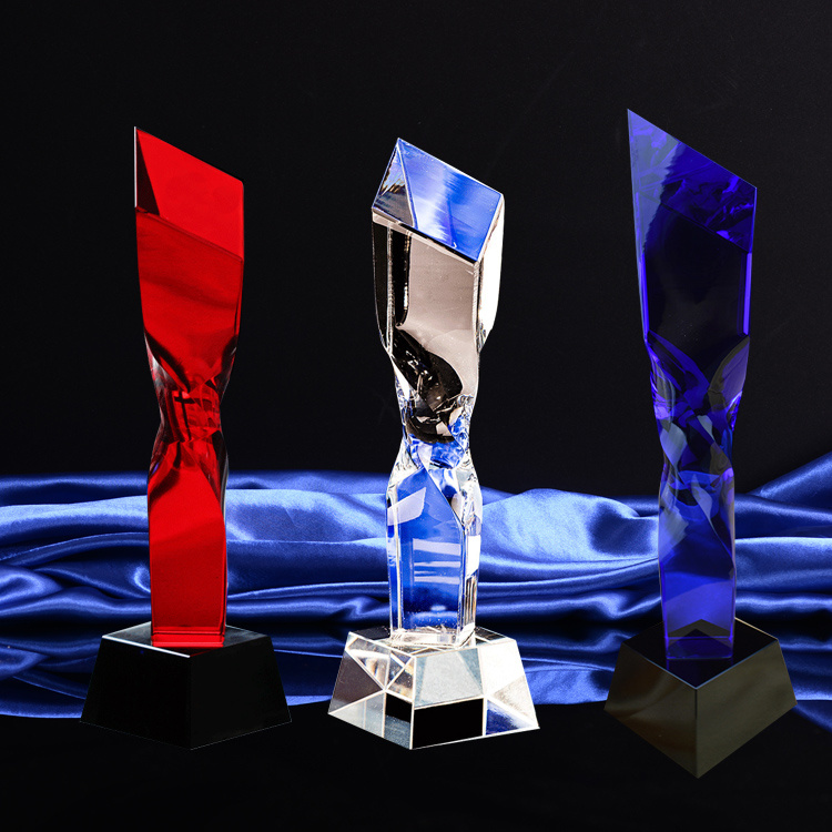 Crystal Glass Trophy Craft for Christmas Gift