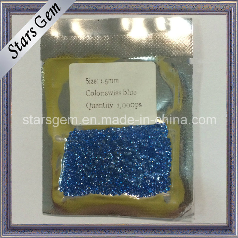 Various Size Round Shape Blue Nano Gem