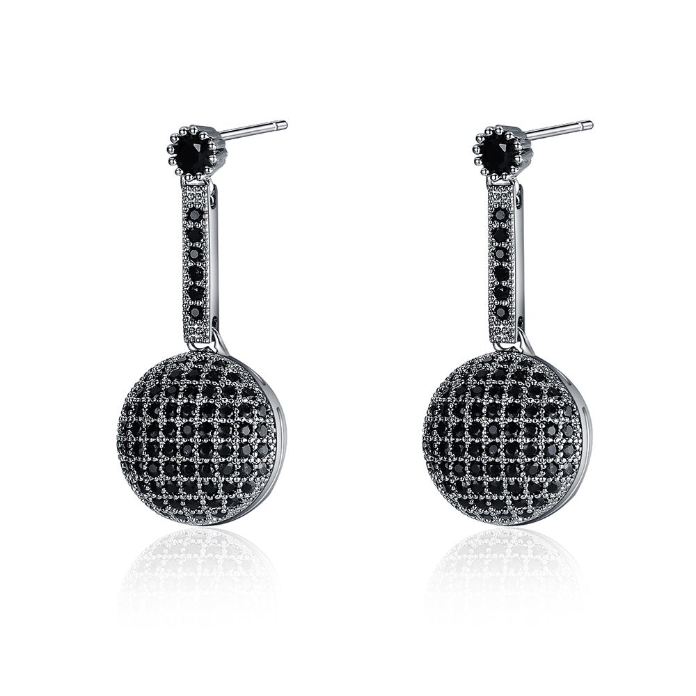 Fashion Ladies Jewelry Rhodium Plated Drop Crystal Earrings