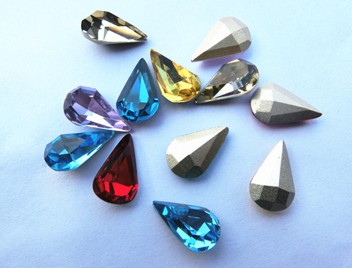 Factory Wholesale Teardrop Crystal with Silver Plating