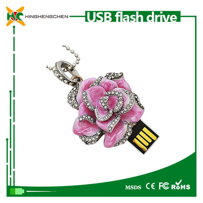 Flower Shape USB Pen Drive Metal USB Flash Drive
