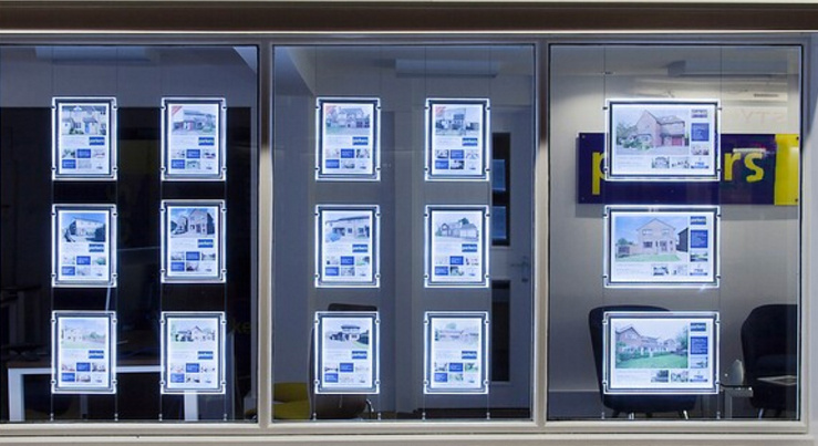 Slim LED Light Pocket for Real Estate Agent Advertising Displays