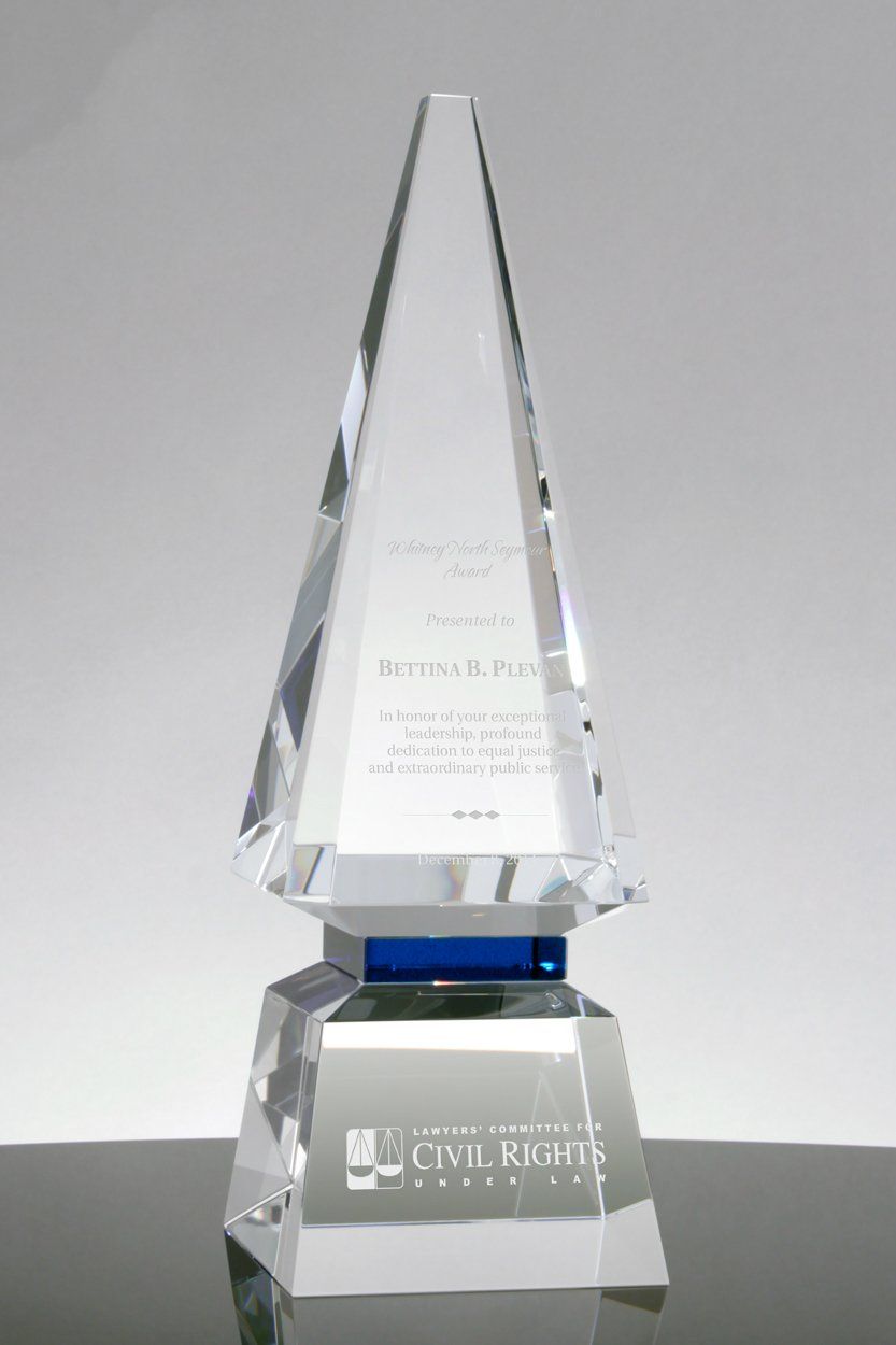 Pikes Peak Clear and Blue Crystal Award (#5490)