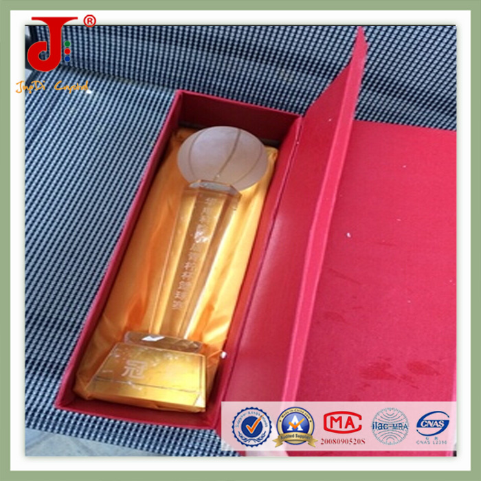 Crystal Clear Volleyball Trophy with Gift Package (JD-CT-303)