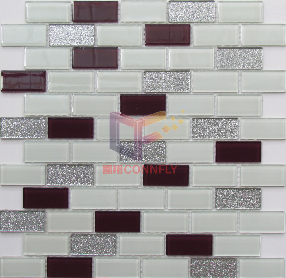 23*48mm Shining Powder Glossy Glass Decoration Mosaic (CFC606)
