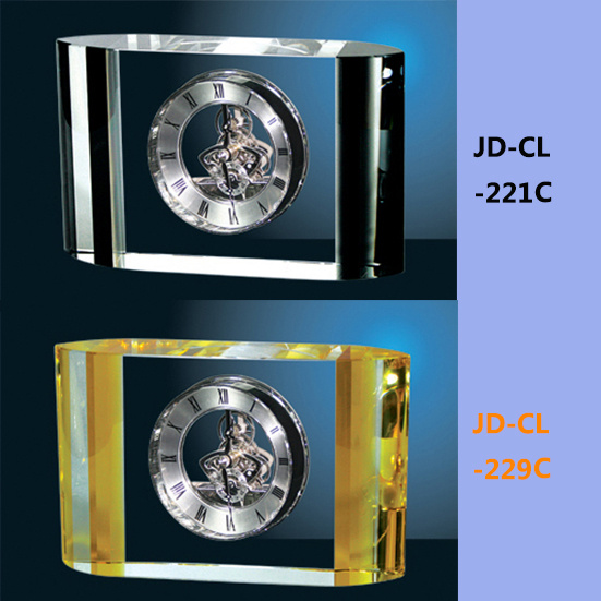Black and Orange Crystal Screen Decoration Clock