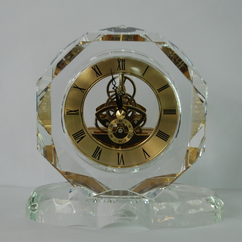 Faces Crystal Clock with Base 2016 New Design