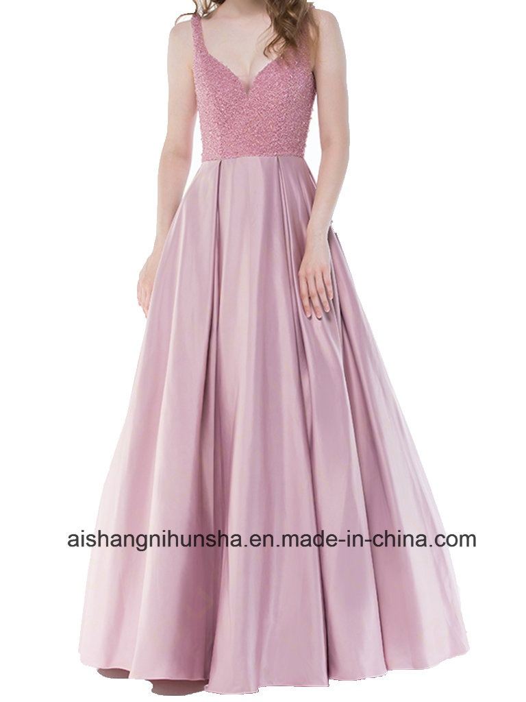 Prom Dresses Bridesmaid Vest Crystal V-Collar Party Formal