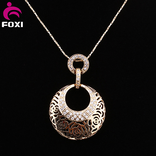 Classical Design 18k Gold Plating CZ Gemtone Pendants