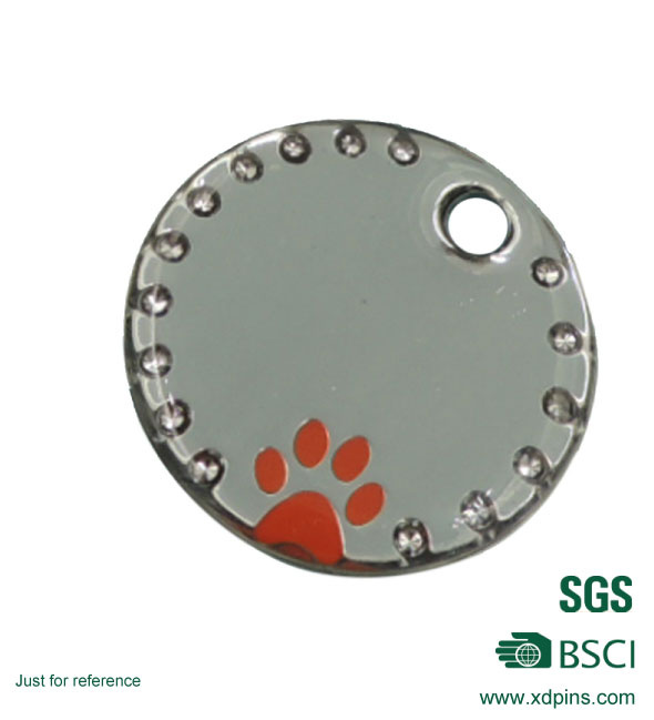Wholesale Metal Crystal Pet ID Tag, Blank ID Pet Tag, Metal Tag (DT-036)