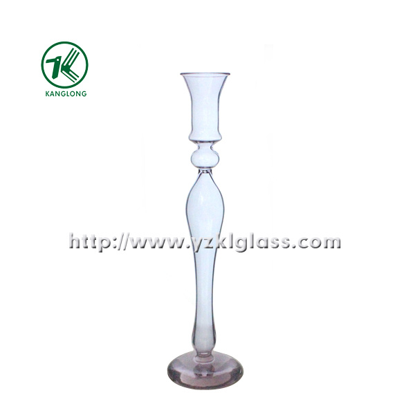 Glass Candle Holder for Wedding Decoration with Single Post (dia 8*32)