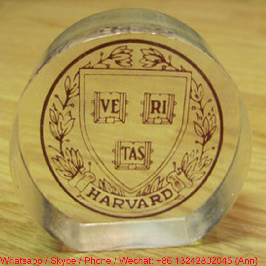 Faceted Crystal Clear Acrylic Paperweight for Office Set