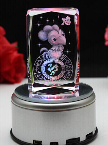 Unique Clear with 3D Logo Crystal Cube for Stock Cube