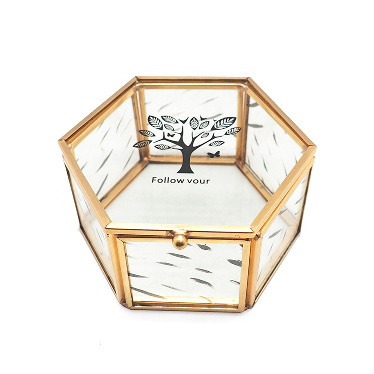 Factory Hand Crafted Custom Glass Jewelry Box (Jb-1073)