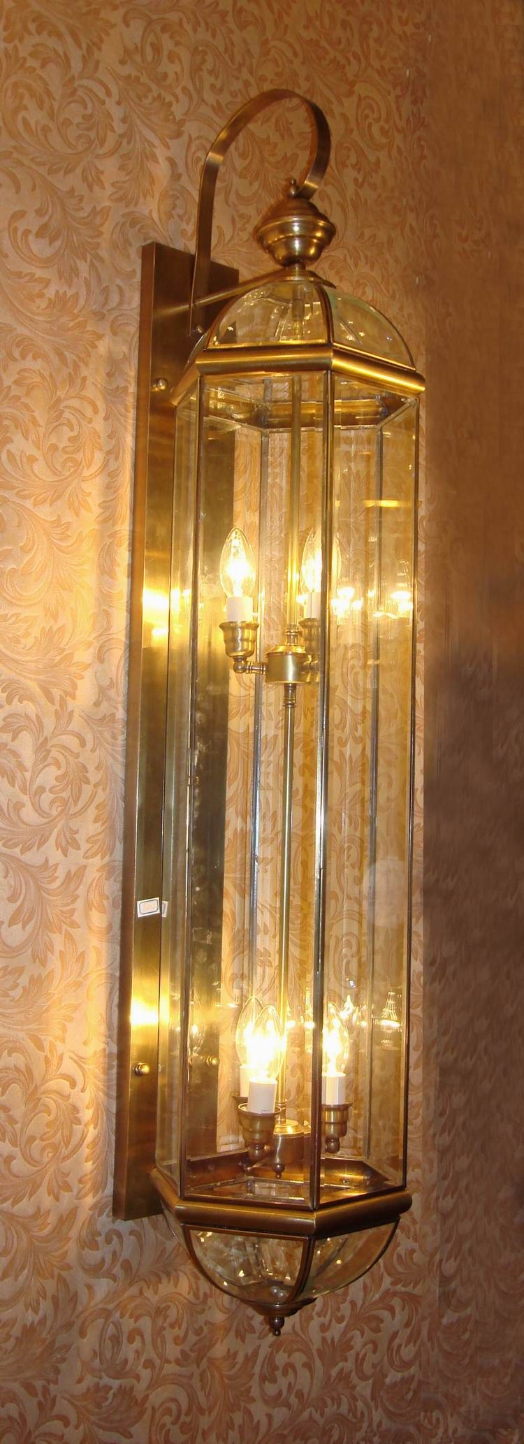 Pw-19349 Copper Wall Lamp with Glass Decorative