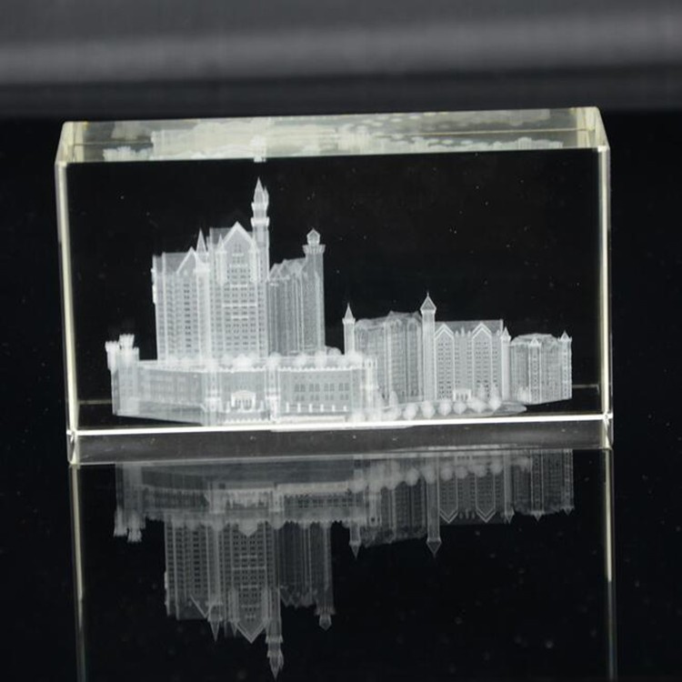 Custom Crystal Cube 3D Laser Engraving Logo (KS11028)