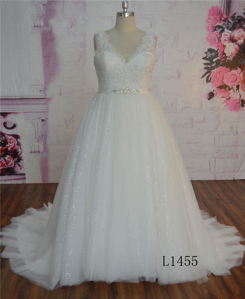 Brilliant Ivory Ball Gown Wedding Dress Long Train