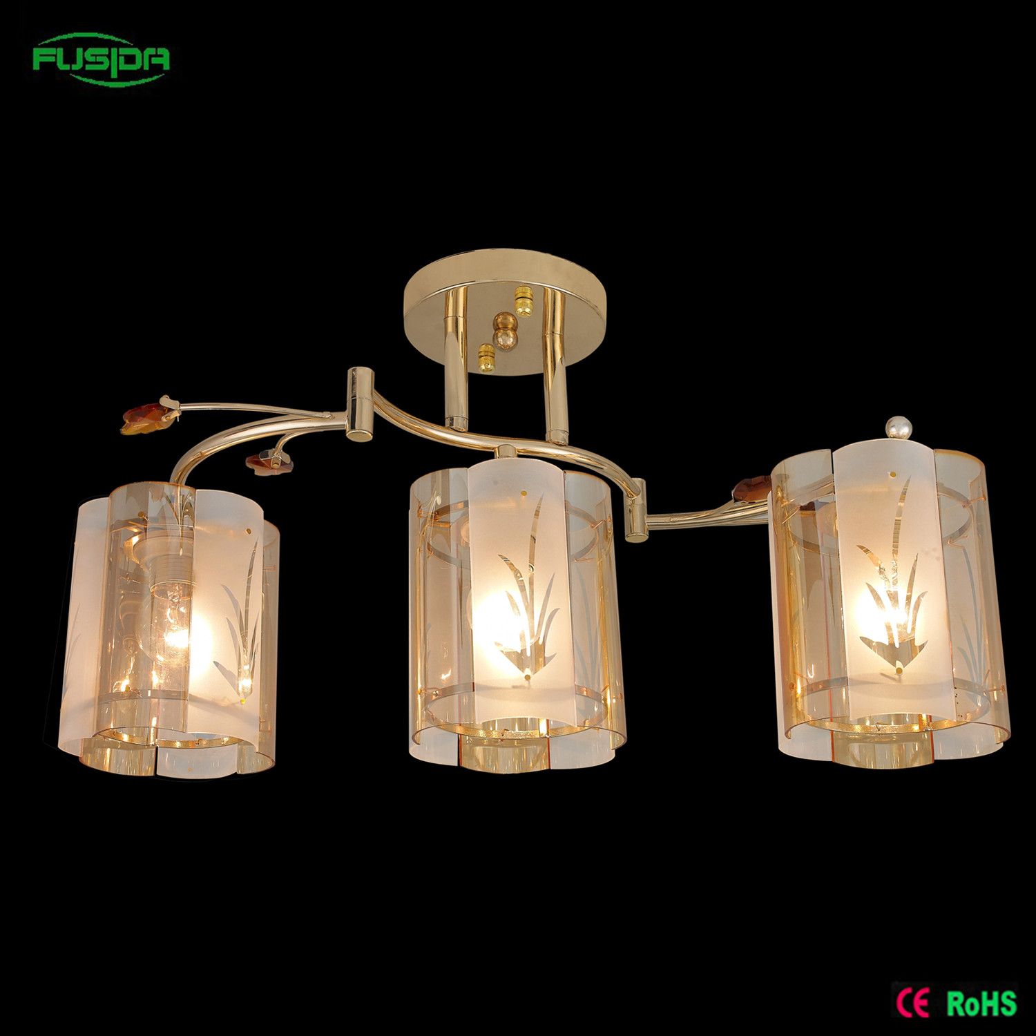 Glass Chandelier Lamp for Bedroom