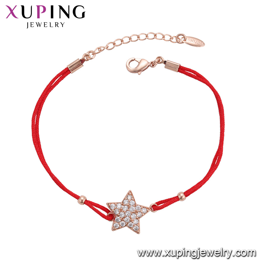 75562 China Wholesale Xuping Fashion Elegant Zircon Rose Gold Color Bracelet