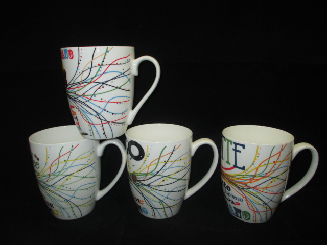 Color Lines Ceramic Bullet Mug