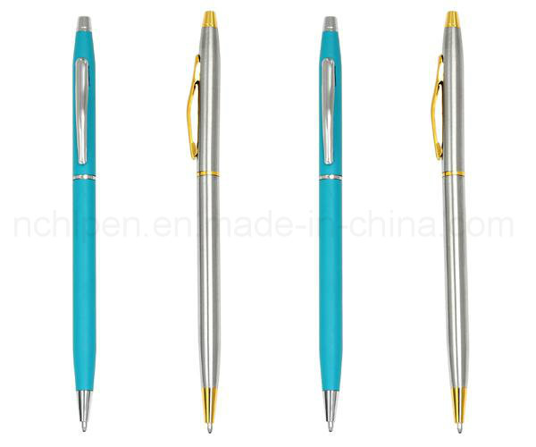 Elegant Champagne Metal Pen with Unique Looks
