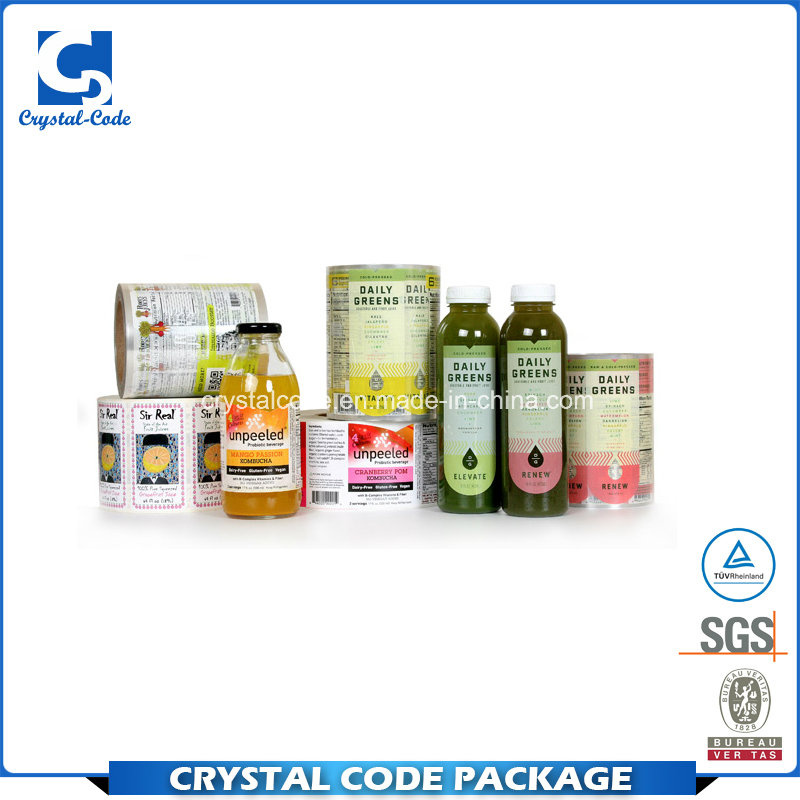 Adhesive Rolled Soft Drink Juice Bottle Label Sticker