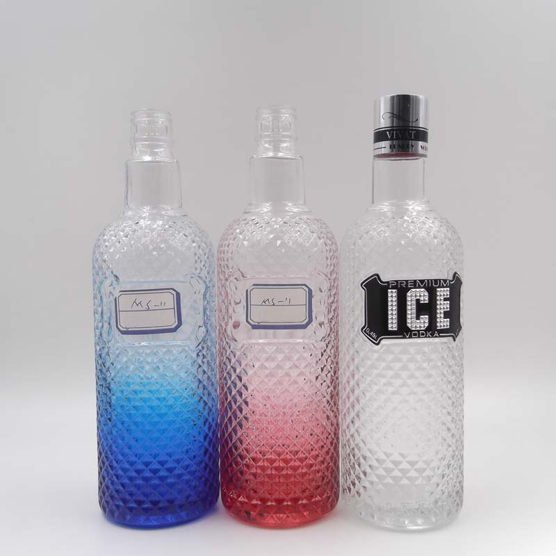 500ml Good Quality Vodka Whiskey Gin Brandy Glass Bottle