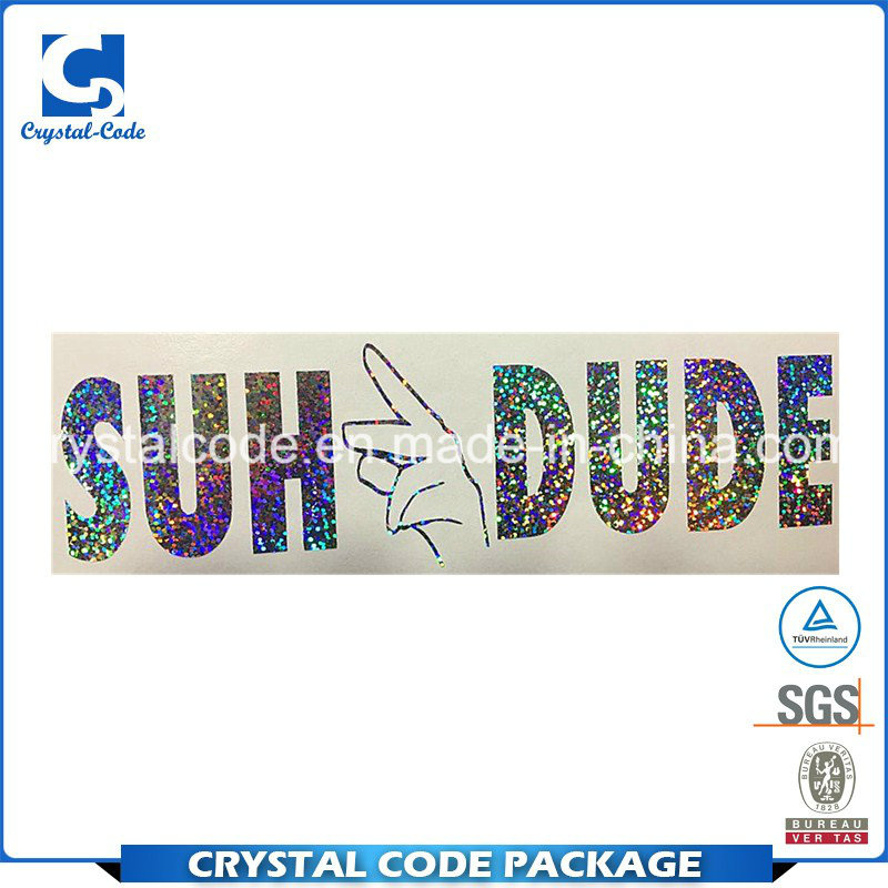 Skilful Manufacture Glitter Vinyl Sticker Label